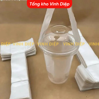 1kg túi đựng cốc chữ T túi cốc trà sữa túi cốc trà chanh cà phê take away