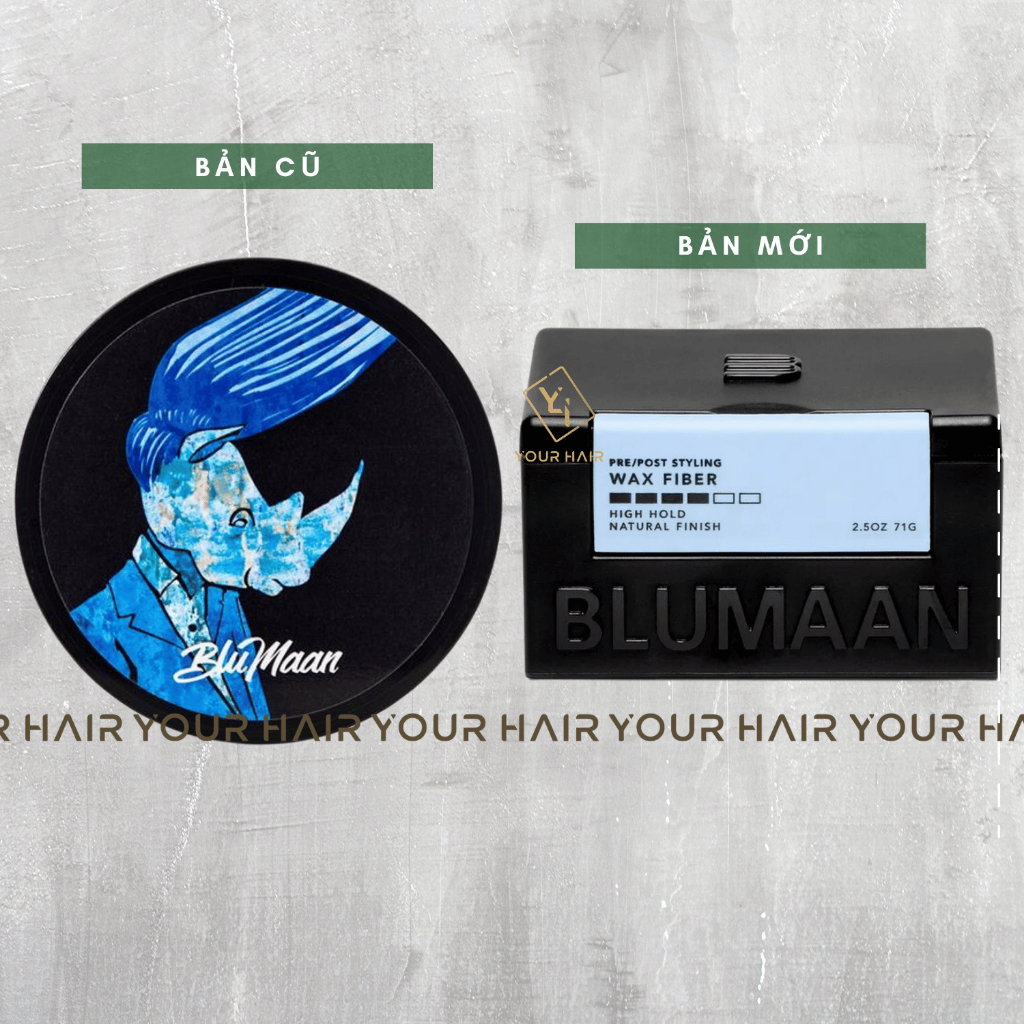 Sáp vuốt tóc BluMaan Wax Fiber - (Blumaan Tê Giác bản mới) - 71gr