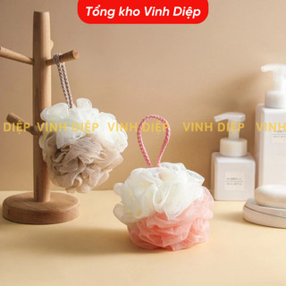 Bông tắm lưới mềm mịn tạo bọt, cọ tắm màu pastel - Hàng đẹp cao cấp