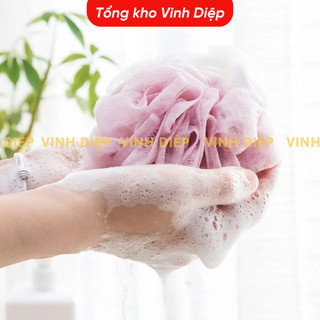Bông tắm lưới mềm mịn tạo bọt, cọ tắm màu pastel - Hàng đẹp cao cấp