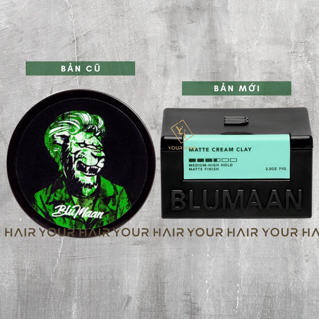 Sáp vuốt tóc BluMaan Matte Cream Clay - (Blumaan Sư Tử bản mới) - 71gr