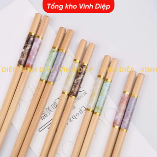 .Vỉ 10 đôi đũa gỗ tự nhiên cao cấp - Hàng Việt Nam chất lượng cao, đũa ăn cơm