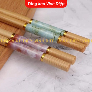 .Vỉ 10 đôi đũa gỗ tự nhiên cao cấp - Hàng Việt Nam chất lượng cao, đũa ăn cơm