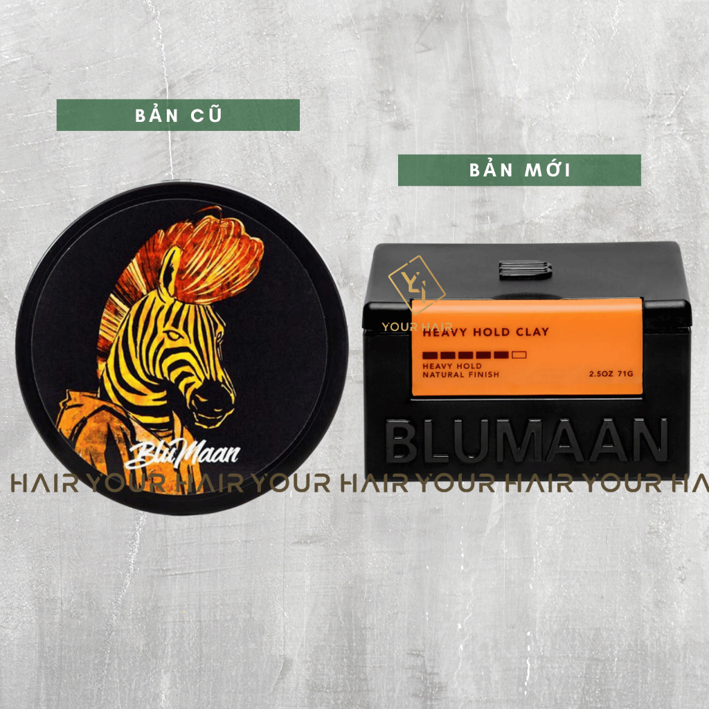 Sáp vuốt tóc BluMaan Heavy Hold Clay - (Blumaan Ngựa Vằn bản mới) - 71gr