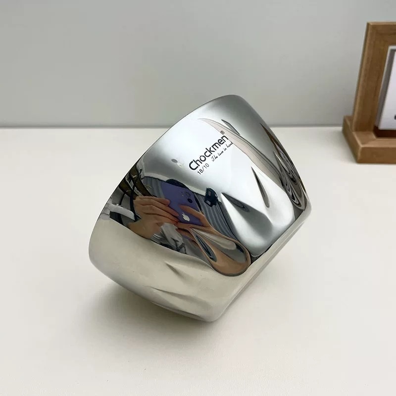 Bát Hoa Sen 2 lớp Inox Cách Nhiệt Chống Bỏng, Chén Chockmen Ăn Cơm Cho Người Lớn Trẻ Em CKM100