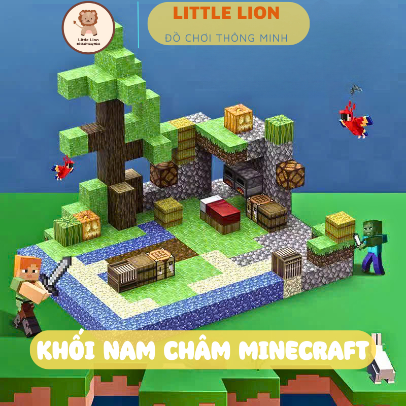 Khối Minecraft Nam Châm Đồ Chơi Mô Hình Lắp Ráp Khối Xây Dựng Từ Tính ...