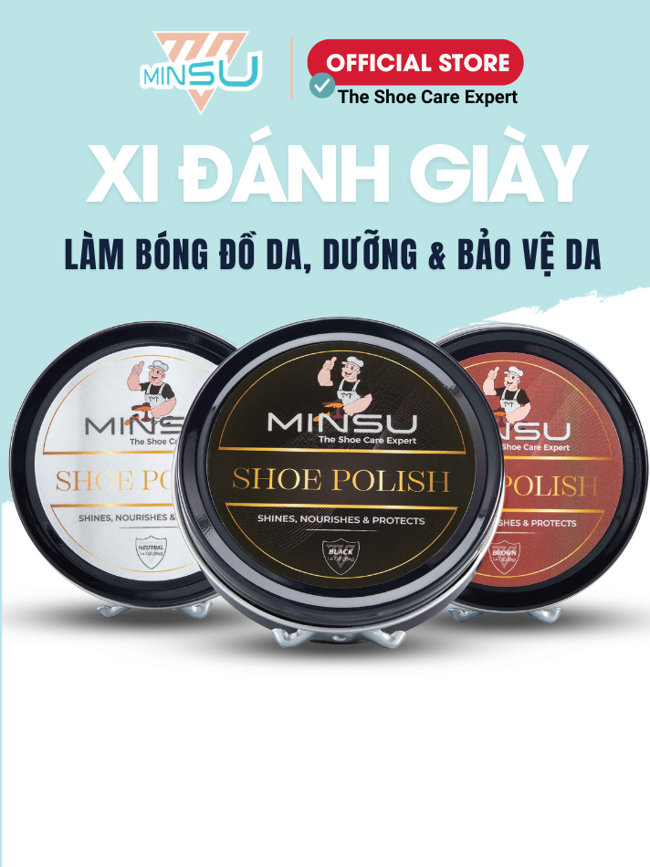 Ảnh Xi Đánh Giày Shoe Polish MINSU M7939 Dạng Sáp Giúp Đánh Bóng, Bổ Sung Màu Cho Giày, Đồ Da, Ghế Sofa, Túi Xách, Nội Thất 1