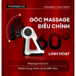 Máy massage cầm tay cao cấp Crenot Thunder Z6 súng massage gun mini mát xa toàn thân đấm lưng cổ vai gáy — ảnh 8