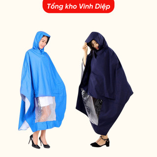 Áo mưa choàng cánh dơi siêu nhẹ 1 đầu 2 đầu, áo mưa siêu nhẹ