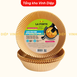 Hộp 50 Tờ Giấy Nến Lót Nồi Chiên Không Dầu - Chống Dính, Chịu Nhiệt Độ Cao