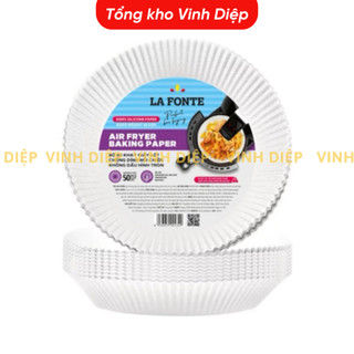 Hộp 50 Tờ Giấy Nến Lót Nồi Chiên Không Dầu - Chống Dính, Chịu Nhiệt Độ Cao