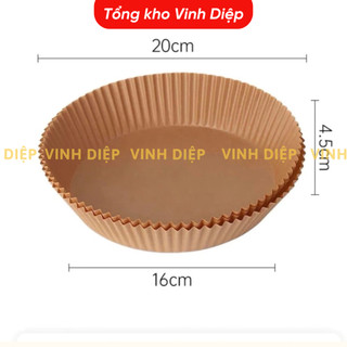 Hộp 50 Tờ Giấy Nến Lót Nồi Chiên Không Dầu - Chống Dính, Chịu Nhiệt Độ Cao