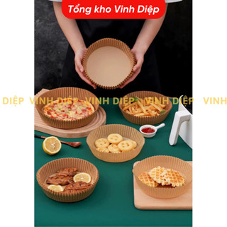 Hộp 50 Tờ Giấy Nến Lót Nồi Chiên Không Dầu - Chống Dính, Chịu Nhiệt Độ Cao
