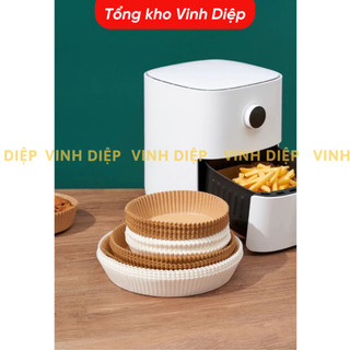Hộp 50 Tờ Giấy Nến Lót Nồi Chiên Không Dầu - Chống Dính, Chịu Nhiệt Độ Cao