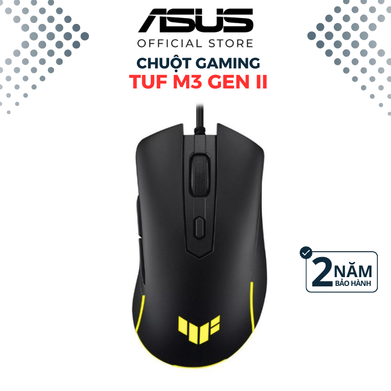 Ảnh Chuột gaming TUF GAMING M3 Gen II ĐEN 90MP0320-BMUA00 - CHÍNH HÃNG BẢO HÀNH 2 NĂM 1