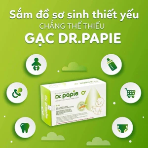 Gạc rơ lưỡi Dr. Papie hộp 30 miếng cho bé