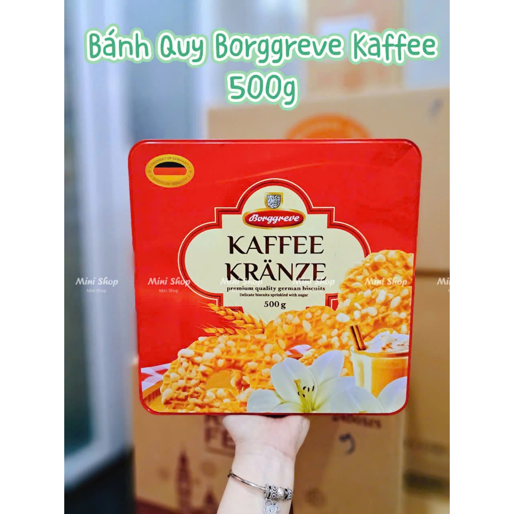 Bánh quy vòng rắc đường mịn Borggreve Kaffee 500g ( đỏ) Lý Trinh ...