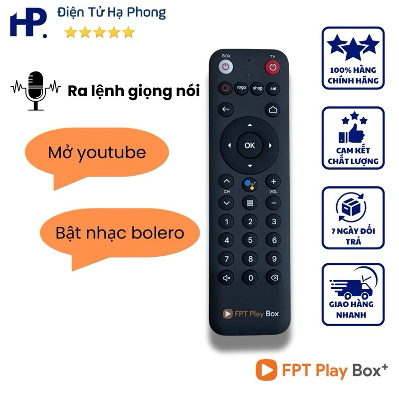 [CHÍNH HÃNG] Remote FPT Play Box Giọng Nói - Điều Khiển TV Box Tương ...