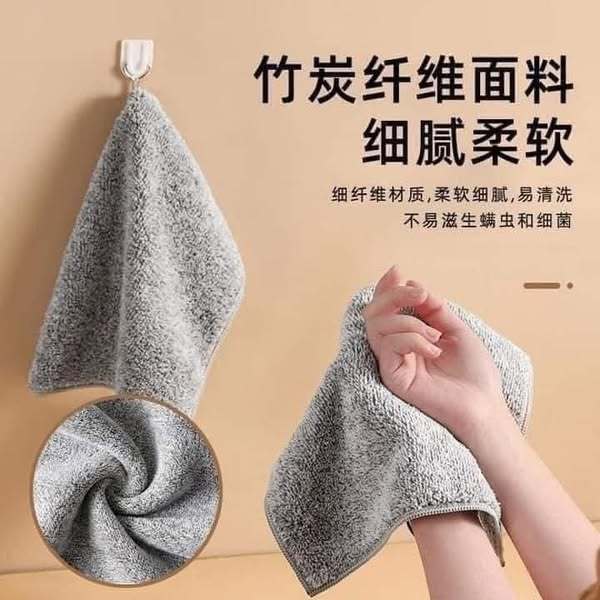 SET 20 CHIẾC KHĂN LAU HAI MẶT SIÊU THẤM MÀU GHI BO VIỀN TIỆN DỤNG