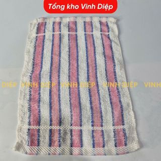Combo 10 khăn mặt, khăn lau đa năng họa tiết kẻ, khổ to 35x38cm - Hàng loại đẹp