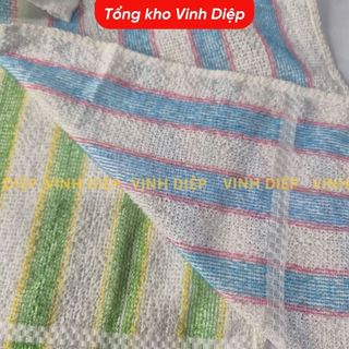 Combo 10 khăn mặt, khăn lau đa năng họa tiết kẻ, khổ to 35x38cm - Hàng loại đẹp