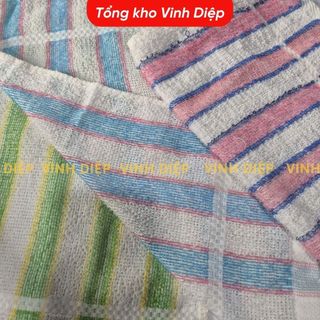 01 chiếc khăn mặt, khăn lau vải họa tiết kẻ, nhiều màu khổ to 35x38cm - Hàng đẹp