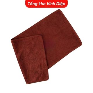Combo 10 chiếc khăn tắm, khăn lau đầu dài, vải nhung mềm mịn, bền đẹp khổ 24x50cm