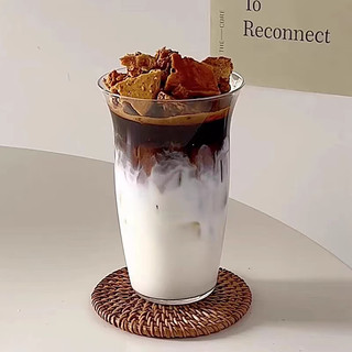 Ly thủy tinh siêu mỏng chịu nhiệt, cốc thủy tinh dùng uống cà phê, trà, soda, đồ uống có cồn 340ml