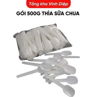 Gói 500g thìa sữa chua màu trắng hàng loại đẹp