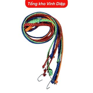 .Dây chun chằng hàng có móc - Dây chun cao su quấn chở hàng - Dây chun buộc đồ 1m8 nhiều màu