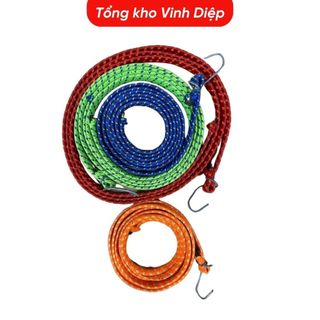 .Dây chun chằng hàng có móc - Dây chun cao su quấn chở hàng - Dây chun buộc đồ 1m8 nhiều màu