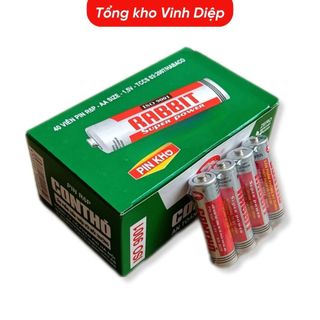 Hộp 40 viên pin tiểu Con Thỏ R6P AA 2A/1.5V sử dụng trong gia đinh