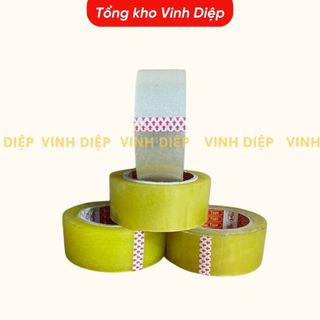 01 cuộn băng dính lõi giấy mỏng 3mm,lõi nhựa nhiều size, siêu tiết kiệm 3 màu trong suốt, vàng chanh, nâu đục