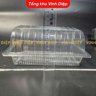 .50 hộp nhựa H53 đựng bánh bao, bánh bông lan, đồ ăn, hoa quả