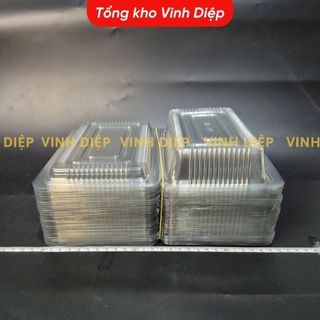 .Combo 100 hộp nhựa HC50 dùng 1 lần đựng bánh, hoa quả, đồ ăn
