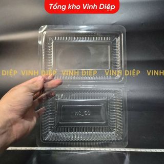 .Combo 100 hộp nhựa HC50 dùng 1 lần đựng bánh, hoa quả, đồ ăn