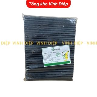Ống hút sinh tố, cà phê, nước mía phi 8, dài 21cm, 2 đầu tròn, 2 màu đen, trắng, 1 bịch 500gr