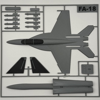 Kit mô hình máy bay F/A-18 Hornet màu xám