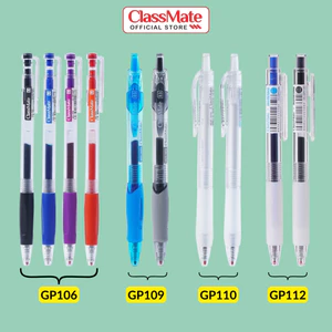 Bút Gel Bấm CLASSMATE Bút Nước Ngòi 0.5mm, Bút Gel Xanh Đen Đỏ Tím, Mực Không Thấm Nước Viết Bài CL-GP106/109/110/112