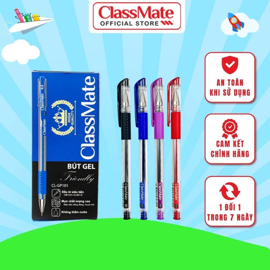 Hộp 12 Chiếc Bút Gel CLASSMATE Ngòi 0.5mm, 4 Màu, Mực đều Nét trơn ...