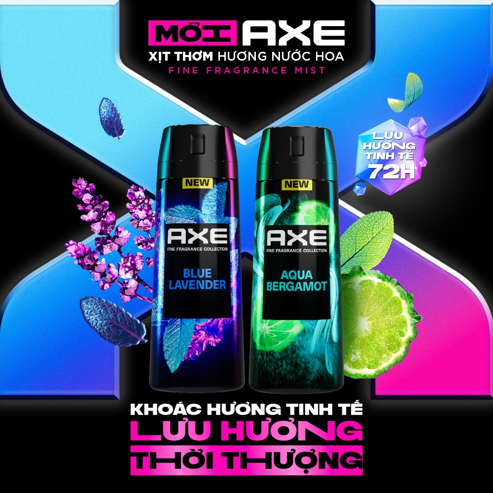 Ảnh Combo 2 Xịt thơm nước hoa cao cấp AXE 135ml, Fine Fragrance mist lưu hương tinh tế và khử mùi lên tới 72h 1