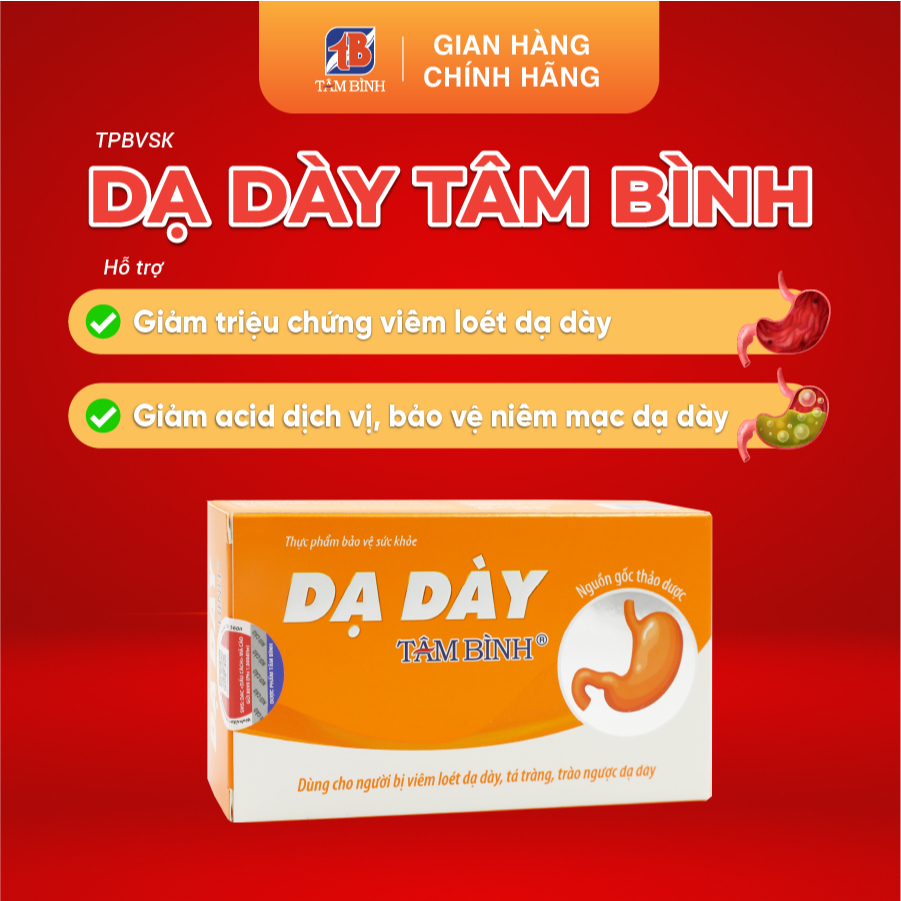 Ảnh Dạ dày Tâm Bình - Hỗ Trợ Giảm Đau Dạ Dày, Tá Tràng, Trào Ngược Dạ Dày, Bảo Vệ Niêm Mạc Dạ Dày 1