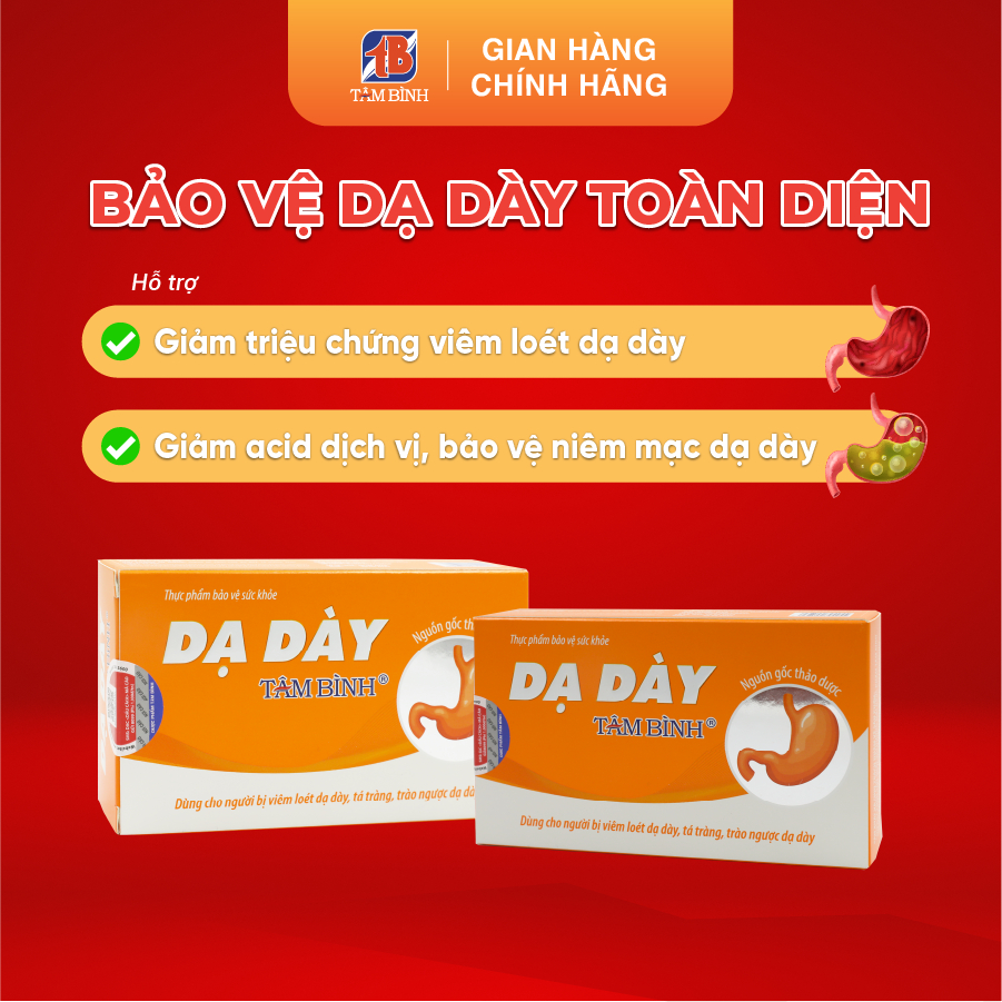 Ảnh Dạ dày Tâm Bình - Hỗ Trợ Giảm Đau Dạ Dày, Tá Tràng, Trào Ngược Dạ Dày, Bảo Vệ Niêm Mạc Dạ Dày 3