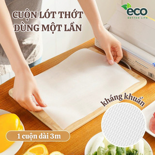 Cuộn Lót Thớt Kháng Khuẩn ECO Dùng Một Lần Dài 300cm, Tấm Lót Thớt Dùng Một Lần Chống Trơn Trượt