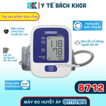 Máy đo huyết áp bắp tay tự động Omron HEM 8712 - Hàng chính hãng - Bảo hành 05 năm