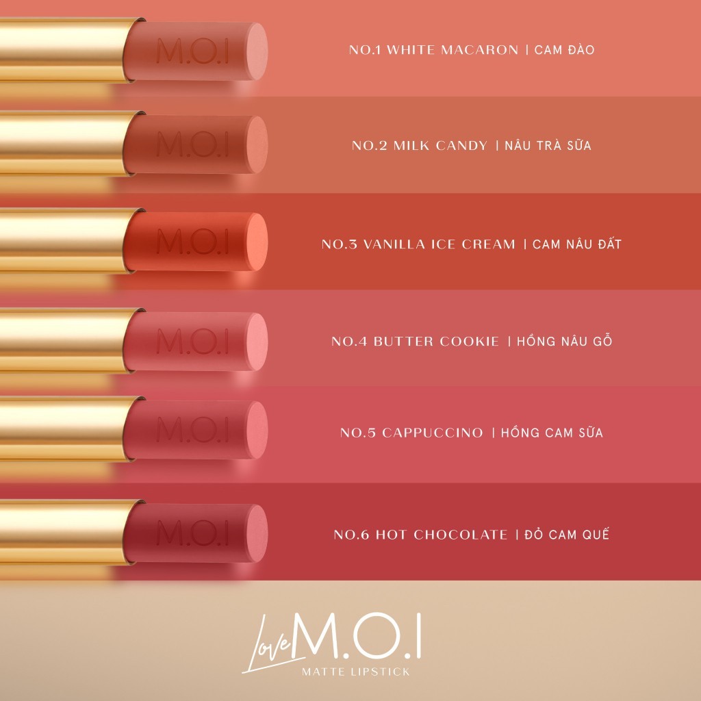 Ảnh No2. Nâu Trà sữa - Son Môi Love  M.O.I 2.2gr 2