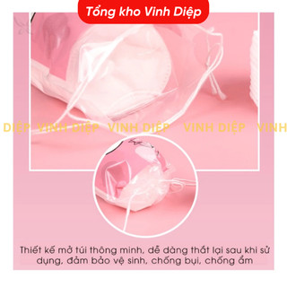 Bông tẩy trang gấu dâu Hatsu 100% Cotton Pads 150 Miếng tròn siêu mềm mịn