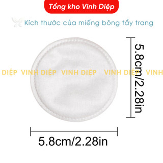 Bông tẩy trang gấu dâu Hatsu 100% Cotton Pads 150 Miếng tròn siêu mềm mịn