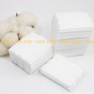 Bông tẩy trang vuông 100% cotton túi zip 222 miếng tiện lợi