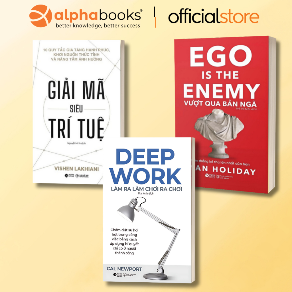 Sách - Lẻ/Combo 3 Cuốn: Vượt Qua Bản Ngã - Ego Is The Enemy + Deep Work ...